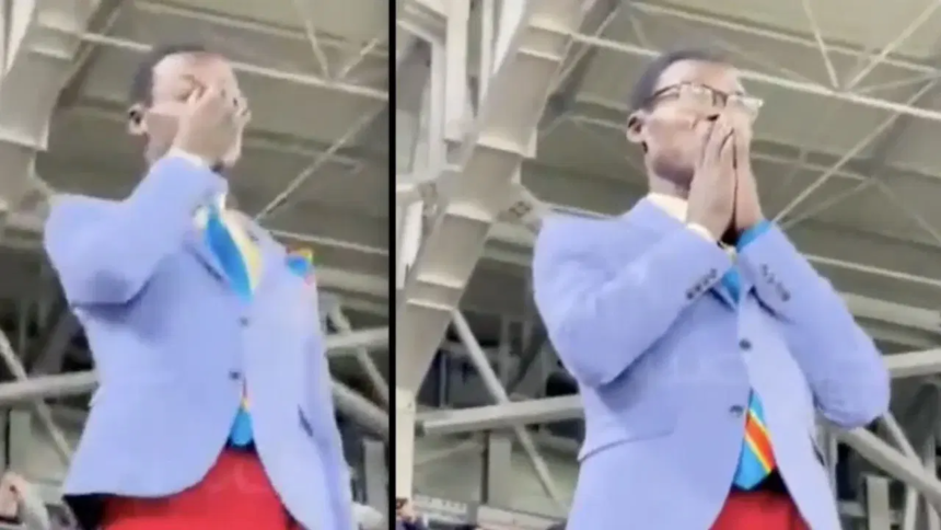 Aficionado viral se despide entre lágrimas tras eliminación de RD Congo