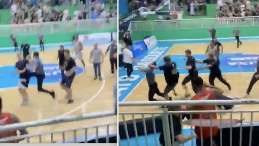 Árbitro es agredido por tres sujetos en partido de básquet