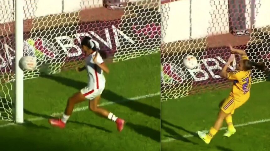 Autogol de jugadora del Necaxa tras rebote en rival