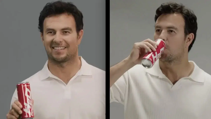 Checo Pérez anuncia nueva bebida energética y desafía a Red Bull