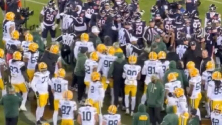 Conato de bronca entre Packers y Bears antes del partido de playoffs