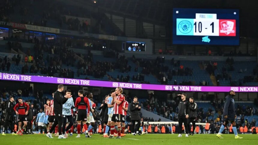Manchester City avanza en la Copa FA tras vencer 10-1 al Exeter
