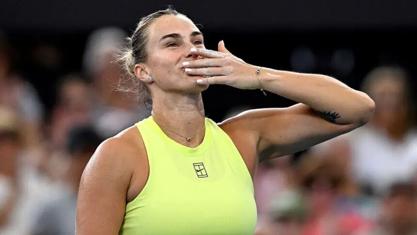 Sabalenka insinúa matrimonio a su novio tras ganar en Brisbane