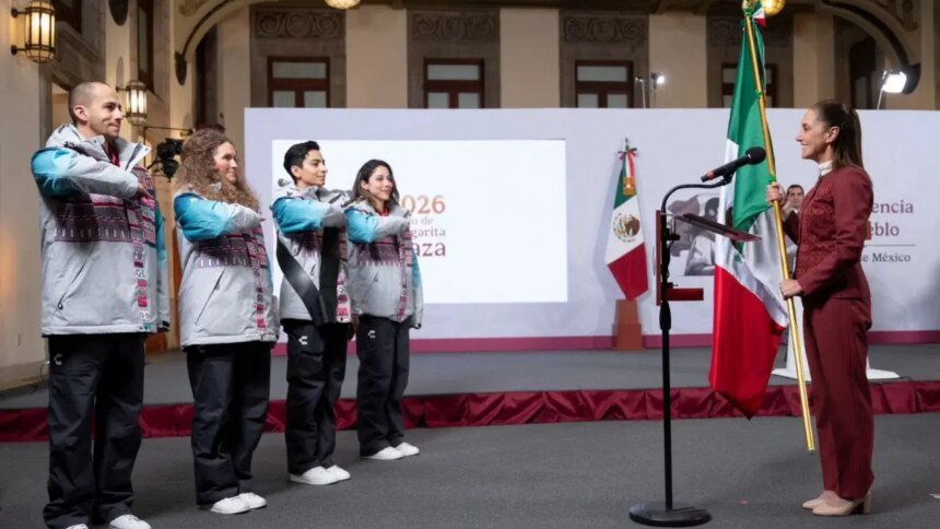 Sheinbaum abanderó a la delegación mexicana rumbo a Milano-Cortina