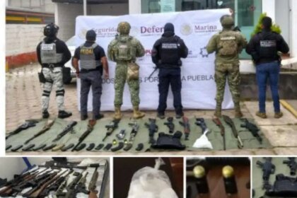Aseguran armas y explosivos en Puebla; inmueble vinculado a El Bukanas