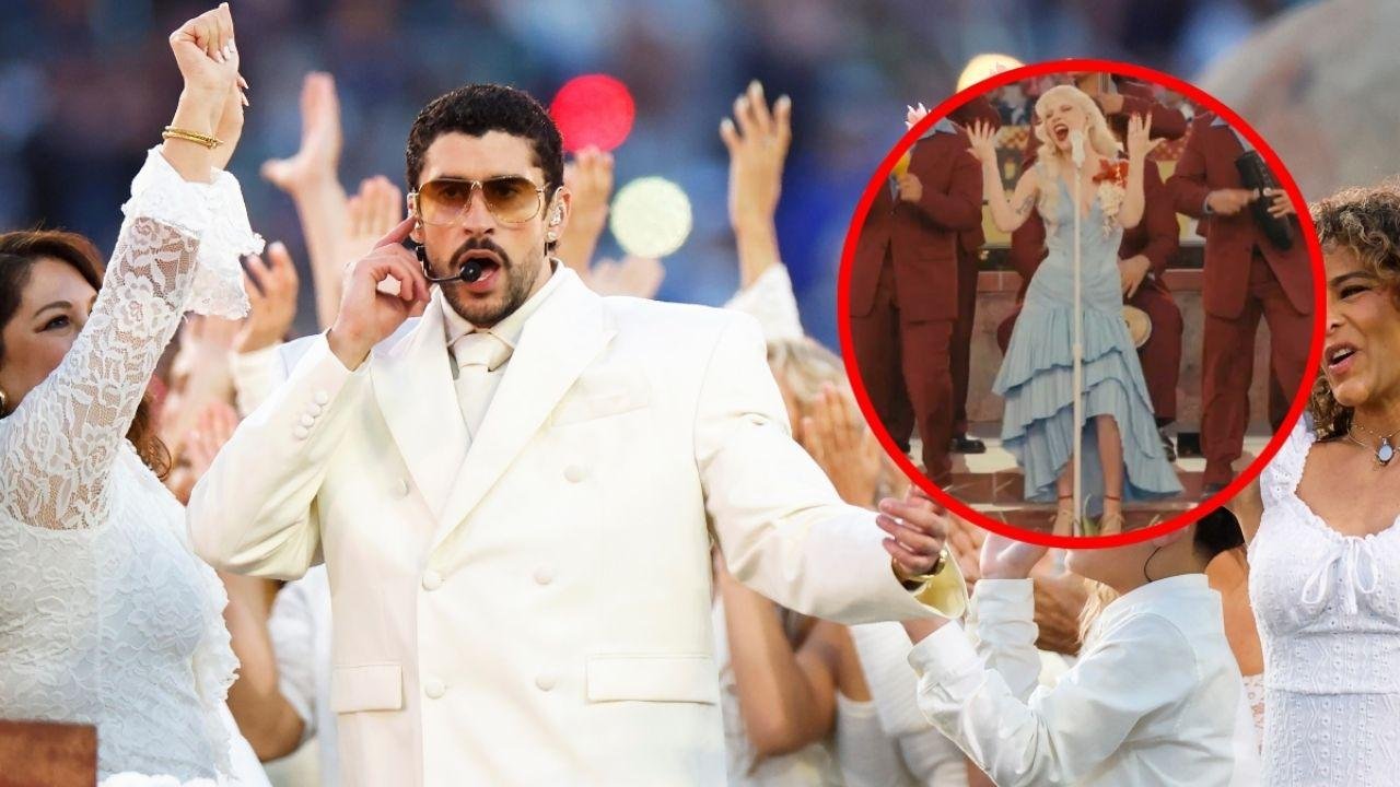 Lady Gaga y Bad Bunny lucen estilo tropical en Super Bowl LX