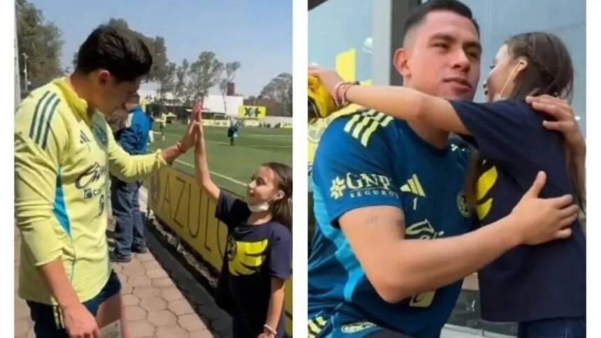 Niña mejora su vista tras encuentro con jugadores del América