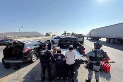 SSP detiene a dos por 75 kg de metanfetamina en Salamanca, Guanajuato