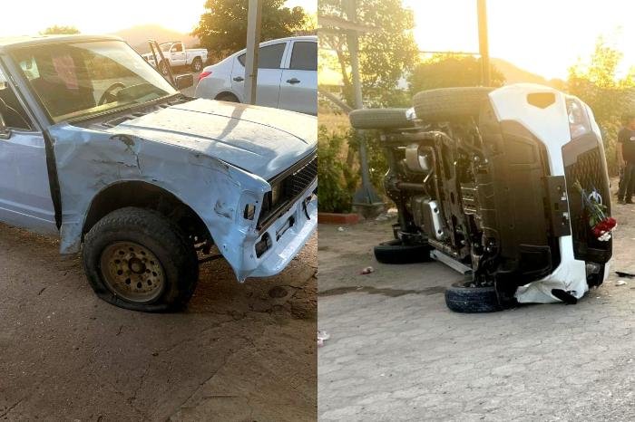Tres lesionados tras choque entre camionetas en Huetamo, Michoacán