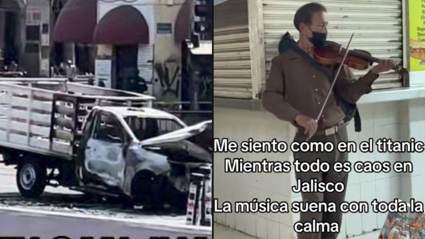 Violinista viral por tocar durante enfrentamientos en Jalisco