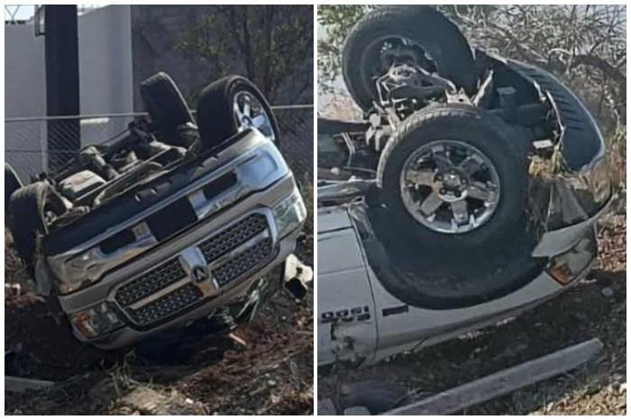 Volcadura de camioneta en avenida Madero Poniente, Morelia