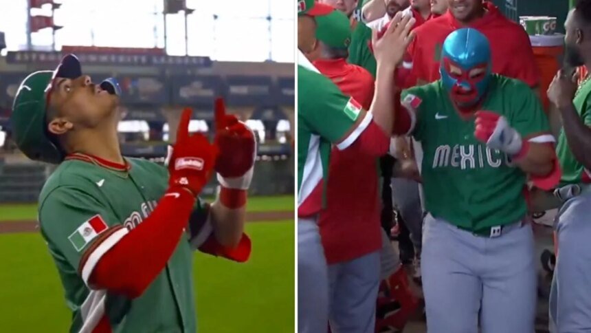 Ignacio Álvarez conecta primer jonrón de México en Clásico; celebra con máscara