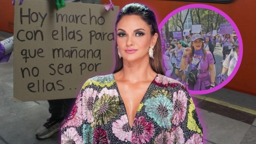 Mariana Seoane se suma a la marcha 8M en CDMX