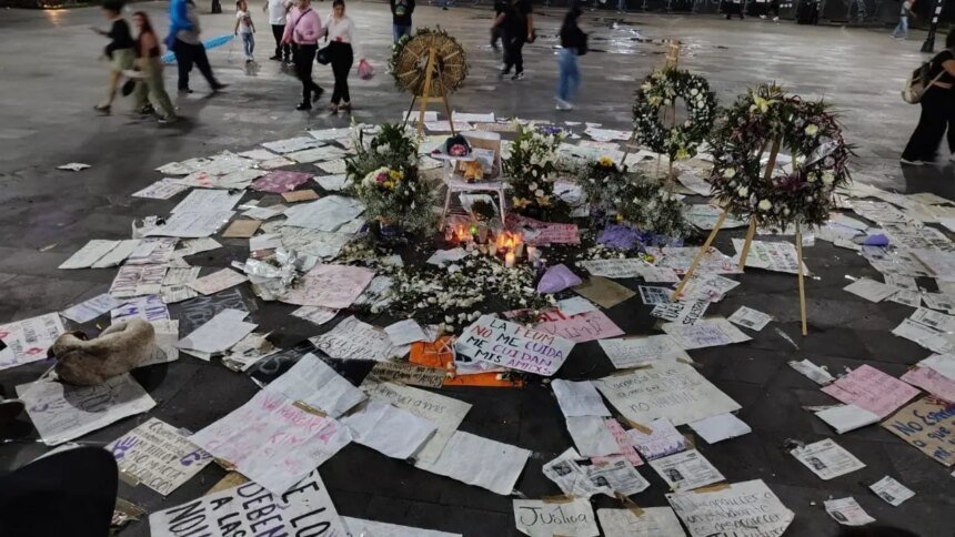 Ofrenda en Morelos exige justicia por Kimberly Joselin y Karol Toledo