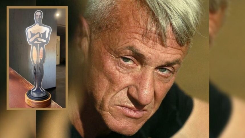 Sean Penn recibe "Oscar" forjado con rieles destruidos en Ucrania