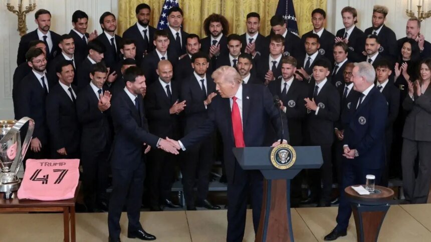 Trump pregunta 'Pelé o Messi' durante la visita del Inter Miami