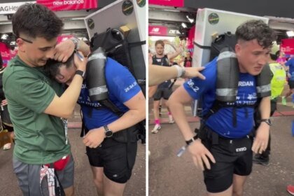 Maratonista lleva refrigerador de 25 kg para apoyar la investigación sobre Alzheimer Contacto