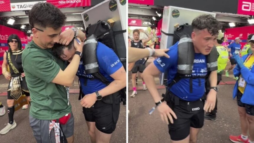 Maratonista lleva refrigerador de 25 kg para apoyar la investigación sobre Alzheimer Contacto