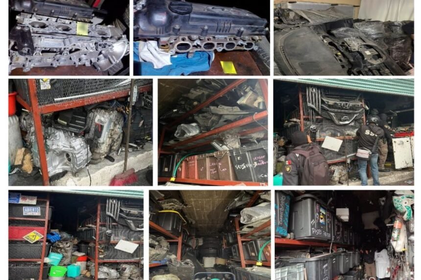 México: 11 toneladas de autopartes robadas aseguradas en Iztapalapa
