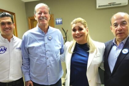 México: Gobernadora María Eugenia Campos recibe apoyo de Fox y Calderón