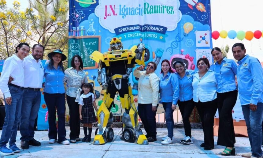 San Miguel de Allende: Alumnos del preescolar «Ignacio Ramírez» innovan con robótica reciclada