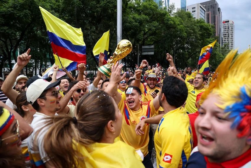 Colombian Fans Bring Joy and Unity to Mexico City Celebrations