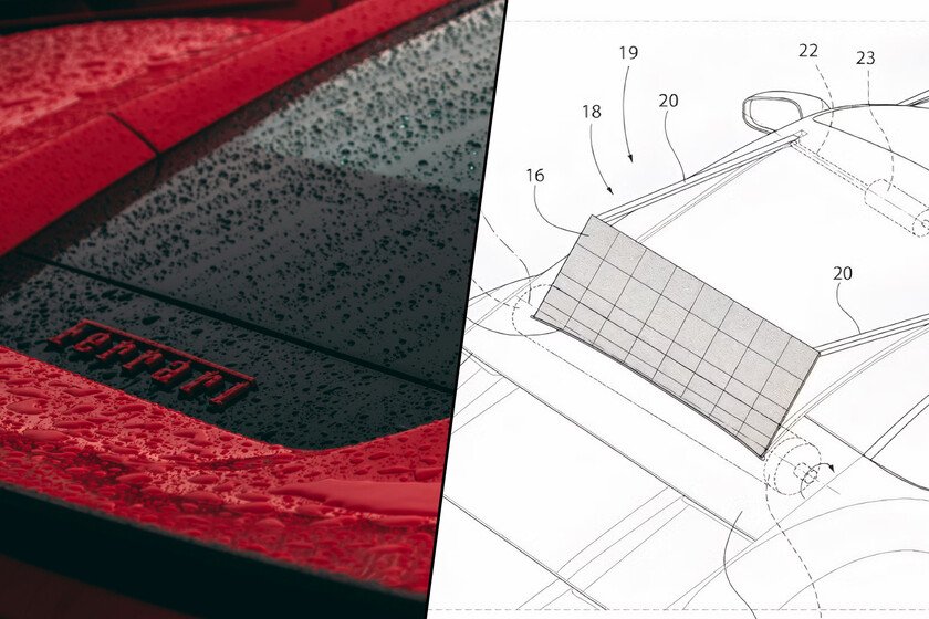 Ferrari patenta carga solar para coches aparcados en el sol.