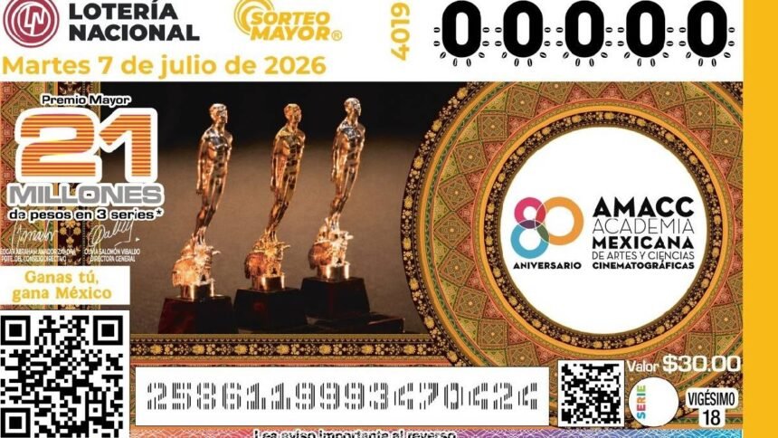 Lotería Nacional lanza billete conmemorativo al legado del cine mexicano