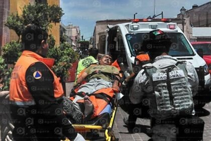 Celaya, Gto.: Hombre se electrocuta en Casa de la Cultura y es atendido