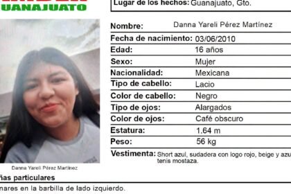 Guanajuato Capital: Buscan a Danna Yareli Pérez Martínez, de 16 años
