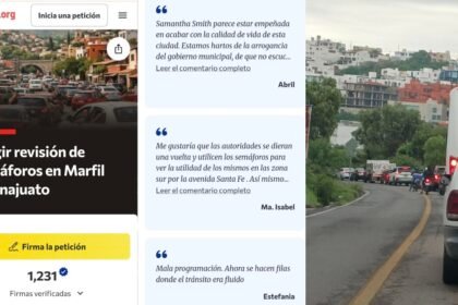 Guanajuato Capital: Ciudadanos protestan por semáforos apagados en Marfil