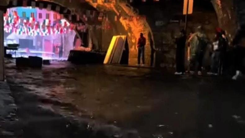 Guanajuato Centro Histórico: Suspensión de Fiesta Futbolera por Tormenta