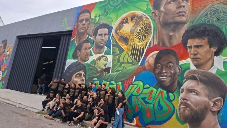 León, Gto. celebra el fútbol con un mural que une a la comunidad