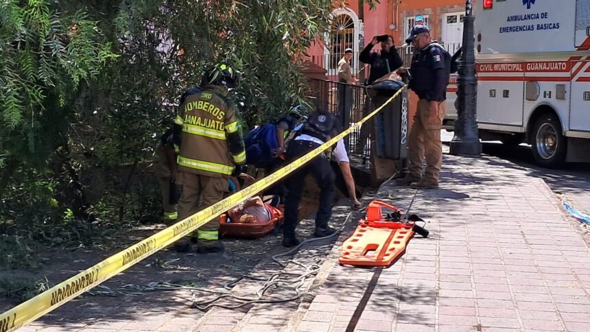 Guanajuato Capital: Rescate de trabajadora de limpieza en el Centro Histórico