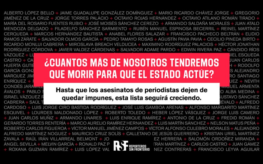 México: Periodistas en peligro, RSF demanda acciones urgentes para protegerlos