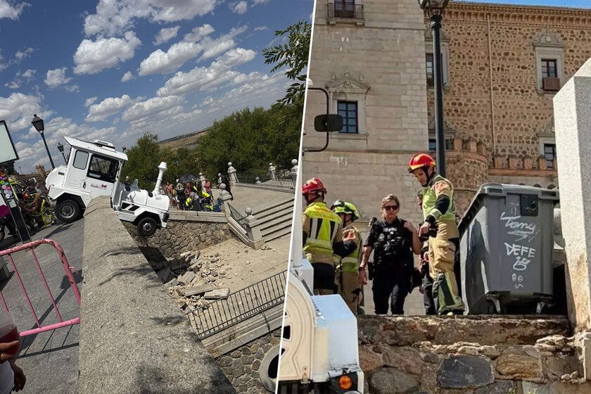 Tren turístico autónomo en Toledo atropella a un turista junto al Alcázar