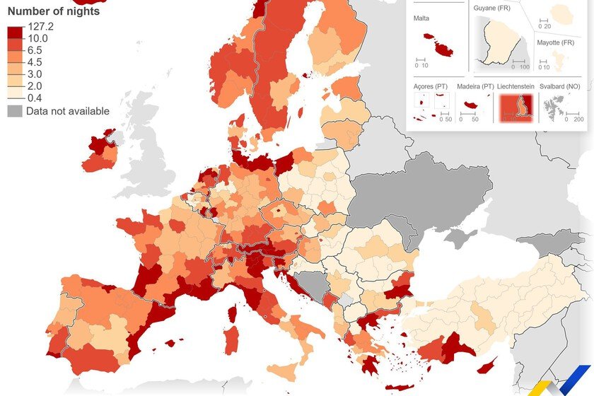 El 10% del territorio recibe más visitantes que residentes locales