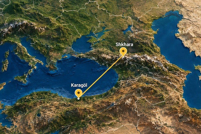 Fotografía impresionante de Turquía captada a 500 km desde el Cáucaso