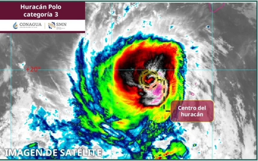 Huracán Polo afecta a 17 estados de México, cierran puertos y playas