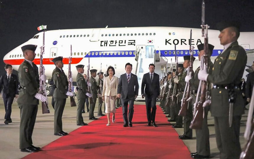México recibe al presidente surcoreano: Reunión con Sheinbaum para fortalecer lazos