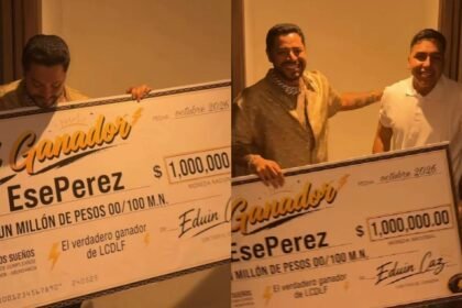 Eduin Caz sorprende a Ese Pérez con un millón de pesos solidarios