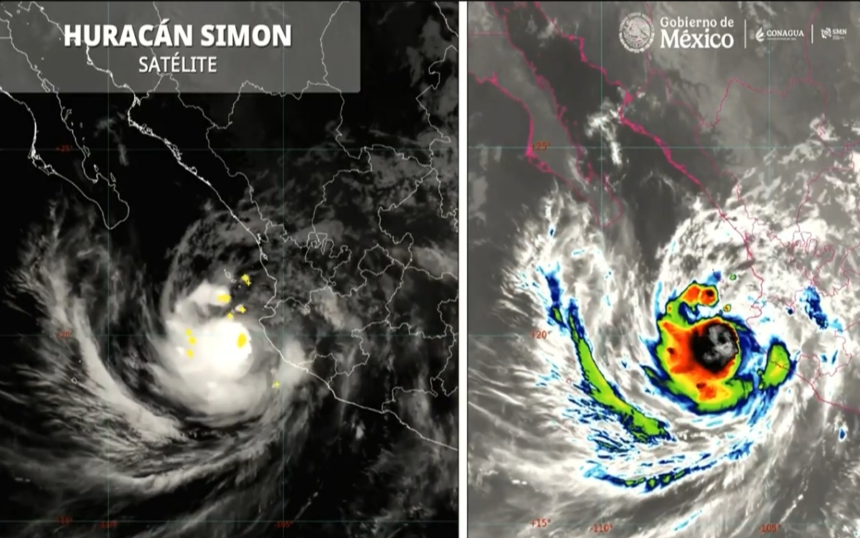 Huracán Simón causa una víctima en Guerrero y sin daños en México