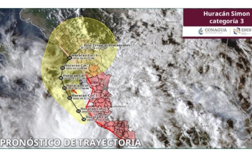 Huracán Simón modifica su ruta y amenaza a Sinaloa, México