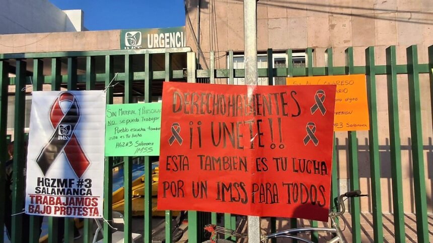 Salamanca, Gto.: Trabajadores del IMSS piden mejoras salariales y cambio de liderazgo